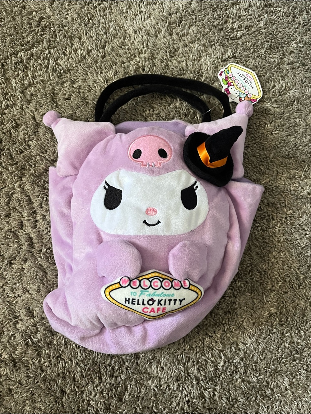 Rare Hello Kitty Cafe Las Vegas Kuromi Witch Halloween Candy Bag Purse NWT